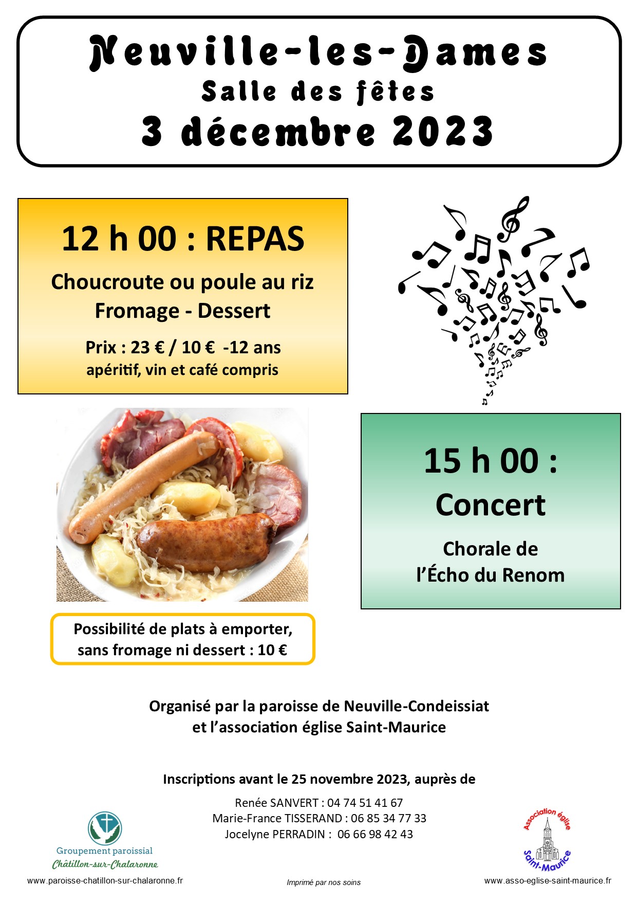 Affiche du repas paroissial 2023